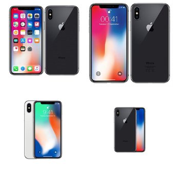24 Pcs – Apple iPhone X – Refurbished (GRADE A – Unlocked) – Models: MQAU2LL/A, MQA92ll/A, MQA52LL/A, MQAR2LL/A