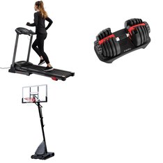 Pallet - 4 Pcs - Exercise & Fitness, Outdoor Sports - Customer Returns - FitRx, Spalding, Sunny Health & Fitness