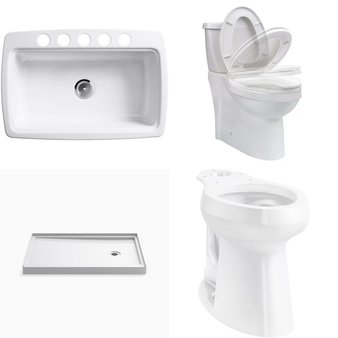 Pallet – 9 Pcs – Kitchen & Bath Fixtures, Hardware, Bath – Customer Returns – Kohler, Miseno, Toto