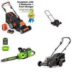 6 Pallets - 99 Pcs - Trimmers & Edgers, Other, Hedge Clippers & Chainsaws, Mowers - Customer Returns - Hyper Tough, Ozark Trail, Mm, Garden Accents
