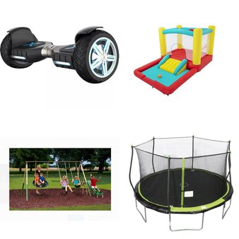 Pallet – 8 Pcs – Powered, Trampolines, Outdoor Play – Customer Returns – Razor, Bounce Pro, Hover-1, XDP Recreation