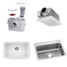 Pallet - 17 Pcs - Hardware, Kitchen & Bath Fixtures, Fans - Customer Returns - Kohler, TOTO USA, Saniflo, Panasonic