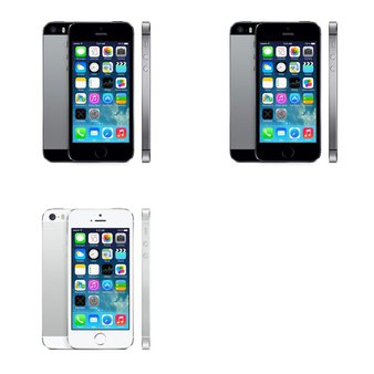 13 Pcs – Apple iPhone 5S – Refurbished (GRADE C – Locked) – Models: MN6R2LL/A, MN6T2LL/A, ME341LL/A – Smartphones
