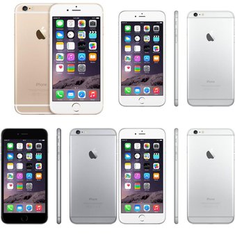 10 Pcs – Apple iPhone 6 – Refurbished (GRADE A – Unlocked – Original Box) – Models: MGAL2LL/A, MG652LL/A, MG5X2LL/A, MG4W2LL/A – Smartphones