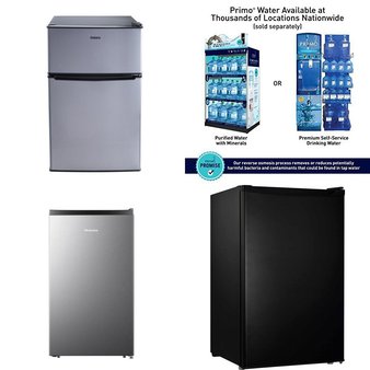 Pallet – 10 Pcs – Bar Refrigerators & Water Coolers, Refrigerators – Customer Returns – Primo International, Galanz, HISENSE