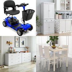 Pallet - 8 Pcs - Unsorted, Dining Room & Kitchen, Canes, Walkers, Wheelchairs & Mobility, Bedroom - Customer Returns - Homfa, SEGMART, Furgle, Ktaxon