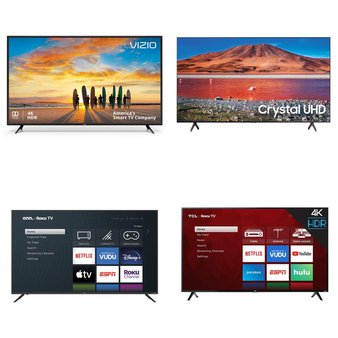5 Pcs – LED/LCD TVs – Refurbished (GRADE C) – Samsung, VIZIO, TCL, onn.