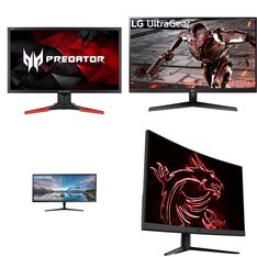 Pallet - 19 Pcs - Monitors - Damaged / Missing Parts / Tested NOT WORKING - Samsung, LG, MSI, ACER