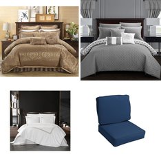 6 Pallets - 278 Pcs - Bedding Sets, Rugs & Mats, Curtains & Window Coverings, Blankets, Throws & Quilts - Mixed Conditions - Chic Home, Unmanifested Home, Window, and Rugs, Madison Park, Unmanifested Bedding