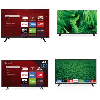 250 Pcs – TVs – Tested Not Working (Cracked Display) – TCL, VIZIO, Samsung, RCA – Televisions