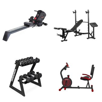 Pallet – 18 Pcs – Exercise & Fitness – Customer Returns – Weider, PRCTZ, Health Gear, Innova Fitness