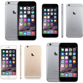 7 Pcs – Apple iPhone 6 – Refurbished (GRADE B – Unlocked) – Models: 3A021LL/A, MGCK2LL/A, MG5Y2LL/A, MG692LL/A – Smartphones