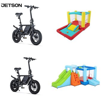 Pallet – 13 Pcs – Powered, Cycling & Bicycles, Game Room, Outdoor Play – Customer Returns – Jetson, Razor, Barrington, Play Day