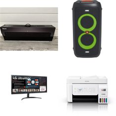 Pallet - 61 Pcs - Projector, Speakers, Stereos, Vacuums - Customer Returns - HP, onn., Pioneer, Tineco