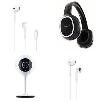 Pallet – 666 Pcs – In Ear Headphones, Security & Surveillance, Over Ear Headphones – Customer Returns – Apple, Merkury Innovations, Monster, MONSTER INC