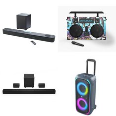 Pallet – 17 Pcs – Speakers, Boombox, Portable Speakers, Accessories – Customer Returns – Onn, Bumpboxx, VIZIO, onn.