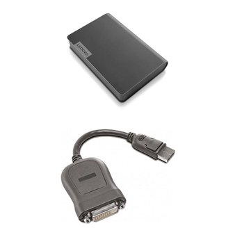 100 Pcs – Lenovo 40AL140CWW USB-C Laptop Power Bank 14000mAh-WW, Lenovo 45J7915 DVI Cable Single Link/Monitors – LENOVO – Used – Retail Ready