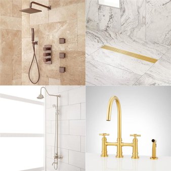 Flash Sale! Truckload – 26 Pallets – 1538 Pcs – Hardware, Unsorted, Bath, Kitchen & Dining – Customer Returns – Signature Hardware, Ozark Trail, Miseno, Hyper Tough