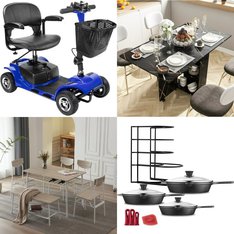 Pallet - 7 Pcs - Dining Room & Kitchen, Canes, Walkers, Wheelchairs & Mobility, Kitchen & Dining, Bedroom - Customer Returns - 1inchome, Cuisinel, WOODYHOME, GIKPAL