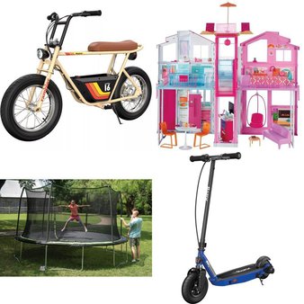 Pallet – 7 Pcs – Powered, Cycling & Bicycles, Dolls, Trampolines – Customer Returns – Razor, Mattel, JumpKing