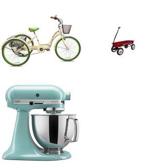 Pallet – 8 Pcs – Heaters, Vehicles, Cycling & Bicycles, Food Processors, Blenders, Mixers & Ice Cream Makers – Customer Returns – Mm, Radio Flyer, Kent, KitchenAid