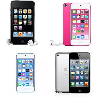 6 Pcs – Apple iPods – Refurbished (GRADE D) – Models: MC086LL/A, MC776LL/A, MC540LL/A, 3A653V/A