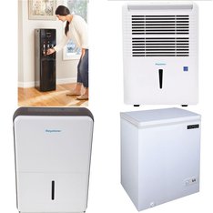 CLEARANCE! Pallet - 7 Pcs - Humidifiers / De-Humidifiers, Refrigerators, Bar Refrigerators & Water Coolers, Freezers - Customer Returns - Keystone, Galanz, Primo, Thomson