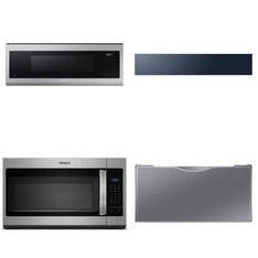 4 Pcs - Microwaves - New - Samsung, WHIRLPOOL