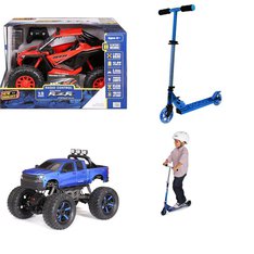 Pallet - 34 Pcs - Not Powered, Vehicles, Trains & RC, Dolls, Powered - Customer Returns - New Bright, Huffy, New Bright Industrial Co., Ltd., Kid Connection