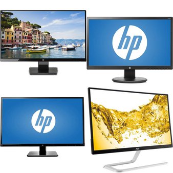 67 Pcs – Computer Monitors – Customer Returns – HP, AOC