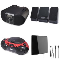 Pallet - 96 Pcs - Accessories, Boombox, Shelf Stereo System, Speakers - Customer Returns - onn., Onn, One For All, QFX