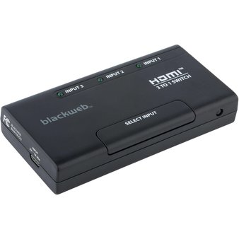 309 Pcs – Blackweb BWA17AV012 3-Device HDMI Switch With Remote Control – Used, Like New, Open Box Like New – Retail Ready