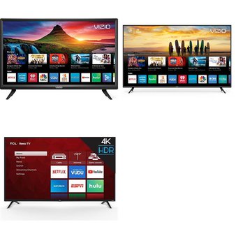 5 Pcs – LED/LCD TVs – Refurbished (GRADE A, GRADE B) – VIZIO, TCL