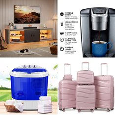 Pallet – 12 Pcs – Luggage, Unsorted, Patio, TV Stands, Wall Mounts & Entertainment Centers – Customer Returns – Bestier, UBesGoo, Zimtown, INSE