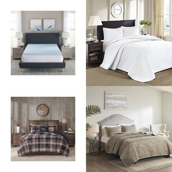 Flash Sale! 3 Pallets – 93 Pcs – Decorations & Favors, Comforters & Duvets, Blankets, Throws & Quilts, Sheets, Pillowcases & Bed Skirts – Mixed Conditions – Unmanifested Home, Window, and Rugs, Madison Park, Amrapur Overseas, Serta