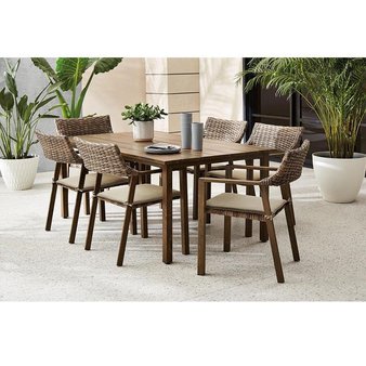 Pallet – HomeTrends FRS71031ST2 7-Piece Willow Springs Dining Set – Customer Returns – HomeTrends