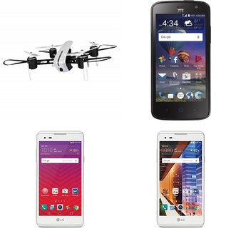 CLEARANCE! 290 Pcs – Other, LG, Drones & Quadcopters Vehicles, Prepaid – Refurbished (BRAND NEW, GRADE A, GRADE B) – LG, ZTE, ALCATEL, Protocol