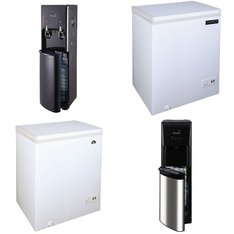 Pallet – 8 Pcs – Bar Refrigerators & Water Coolers, Humidifiers / De-Humidifiers, Freezers, Refrigerators – Customer Returns – Primo, HoMedics, Igloo, Thomson