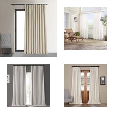 CLEARANCE! Pallet - 328 Pcs - Curtains & Window Coverings - Mixed Conditions - Eclipse, Sun Zero, Fieldcrest, Exclusive Fabrics & Furnishing