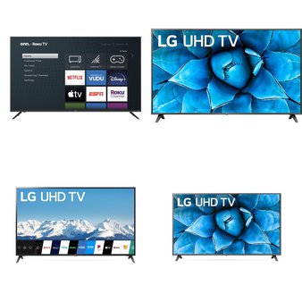 12 Pcs – LED/LCD TVs – Refurbished (GRADE A) – LG, onn., Philips, TCL