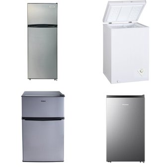Pallet – 5 Pcs – Bar Refrigerators & Water Coolers, Freezers, Refrigerators – Customer Returns – Arctic King, HISENSE, Galanz, Frigidaire