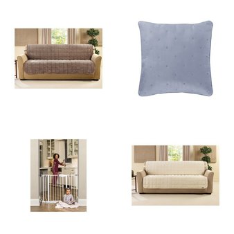 Pallet – 26 Pcs – Rugs & Mats, Decor, Pillows, Covers, Mattress Pads & Toppers – Mixed Conditions – Unmanifested Home, Window, and Rugs, Sure Fit, Bodipedic Home, Hudson & Main