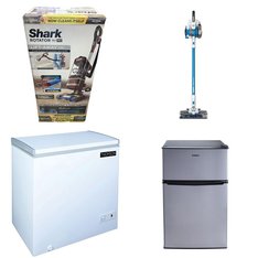 CLEARANCE! 2 Pallets - 31 Pcs - Vacuums, Bar Refrigerators & Water Coolers, Freezers, Pressure Washers - Customer Returns - Hart, Tineco, Galanz, Hoover