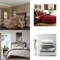 6 Pallets - 582 Pcs - Curtains & Window Coverings, Bedding Sets, Sheets, Pillowcases & Bed Skirts, Blankets, Throws & Quilts - Mixed Conditions - Eclipse, Madison Park, Fieldcrest, Elrene Home Fashions