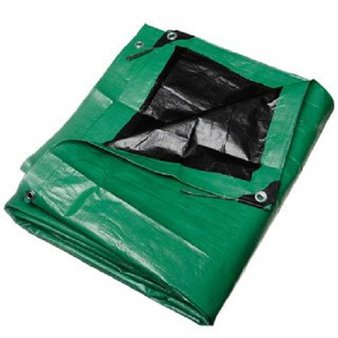 50 Pcs – Comfitwear FBA_MTGB-3050 30′ x 50′ Heavy Duty Green/Black Reversible 10 Mil Poly Tarp – New – Retail Ready