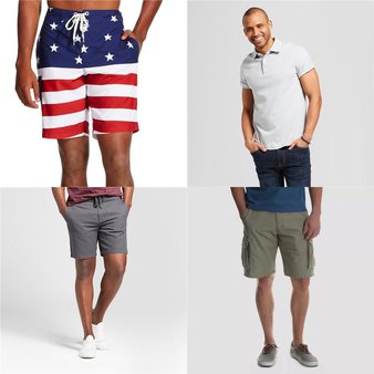 175 Pcs – Jeans, Pants & Shorts, T-Shirts, Polos, Sweaters – New – Retail Ready – Goodfellow & Co, Americana, Wrangler, JOYPixels