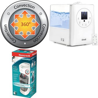 Pallet – 20 Pcs – Humidifiers / De-Humidifiers, Heaters – Customer Returns – Honeywell, LEVOIT, Dyna-Glo