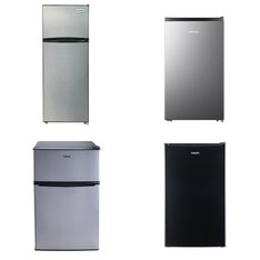Pallet – 4 Pcs – Bar Refrigerators & Water Coolers, Refrigerators – Customer Returns – Galanz, HISENSE, Frigidaire