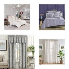 CLEARANCE! 3 Pallets - 396 Pcs - Curtains & Window Coverings, Bedding Sets, Sheets, Pillowcases & Bed Skirts, Rugs & Mats - Mixed Conditions - Unmanifested Home, Window, and Rugs, Asstd National Brand, Madison Park, Max Blackout