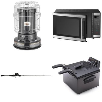 Pallet – 15 Pcs – Microwaves, Heaters – Damaged / Missing Parts / Tested NOT WORKING – Hamilton Beach, Mainstays, Dyna-Glo, Abu Garcia